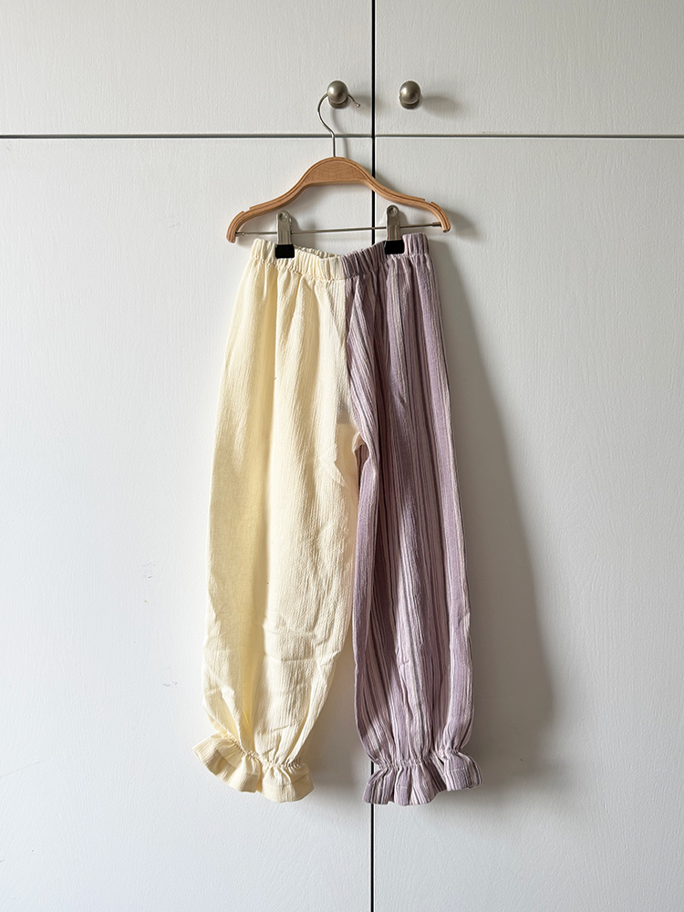 Summer Carousel Pant 003 (Beige + Lila)